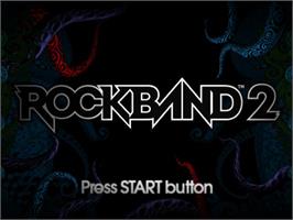 Title screen of Rock Band 2 on the Sony Playstation 2.